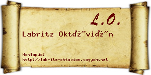 Labritz Oktávián névjegykártya